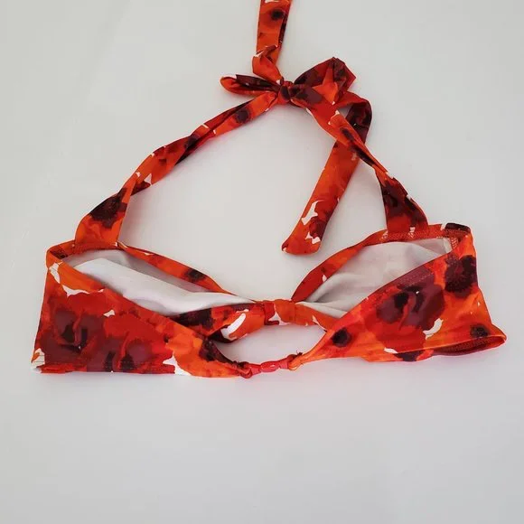 ASOS SWIM Retro Orange Halter Bikini Top - Picture 4 of 5